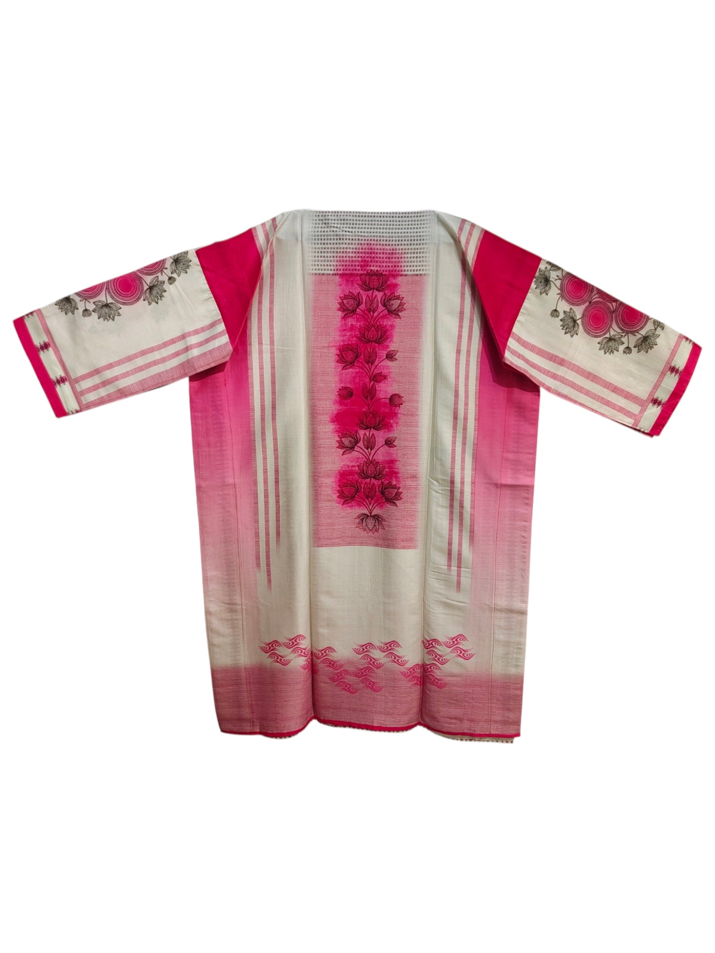 Semi Stitched Chanderi Casual Suitset