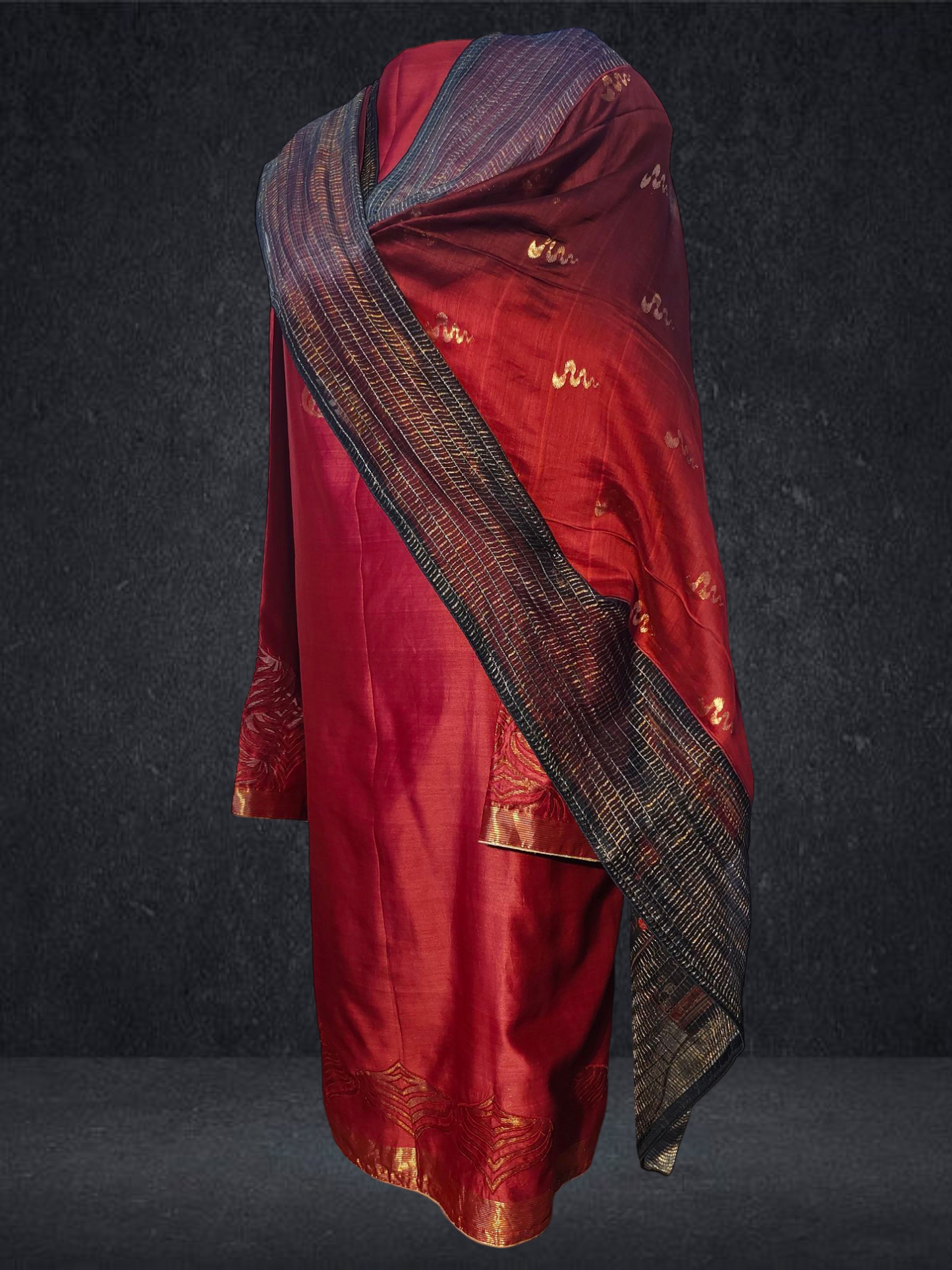 Semi Stitched Formal chanderi Suitset