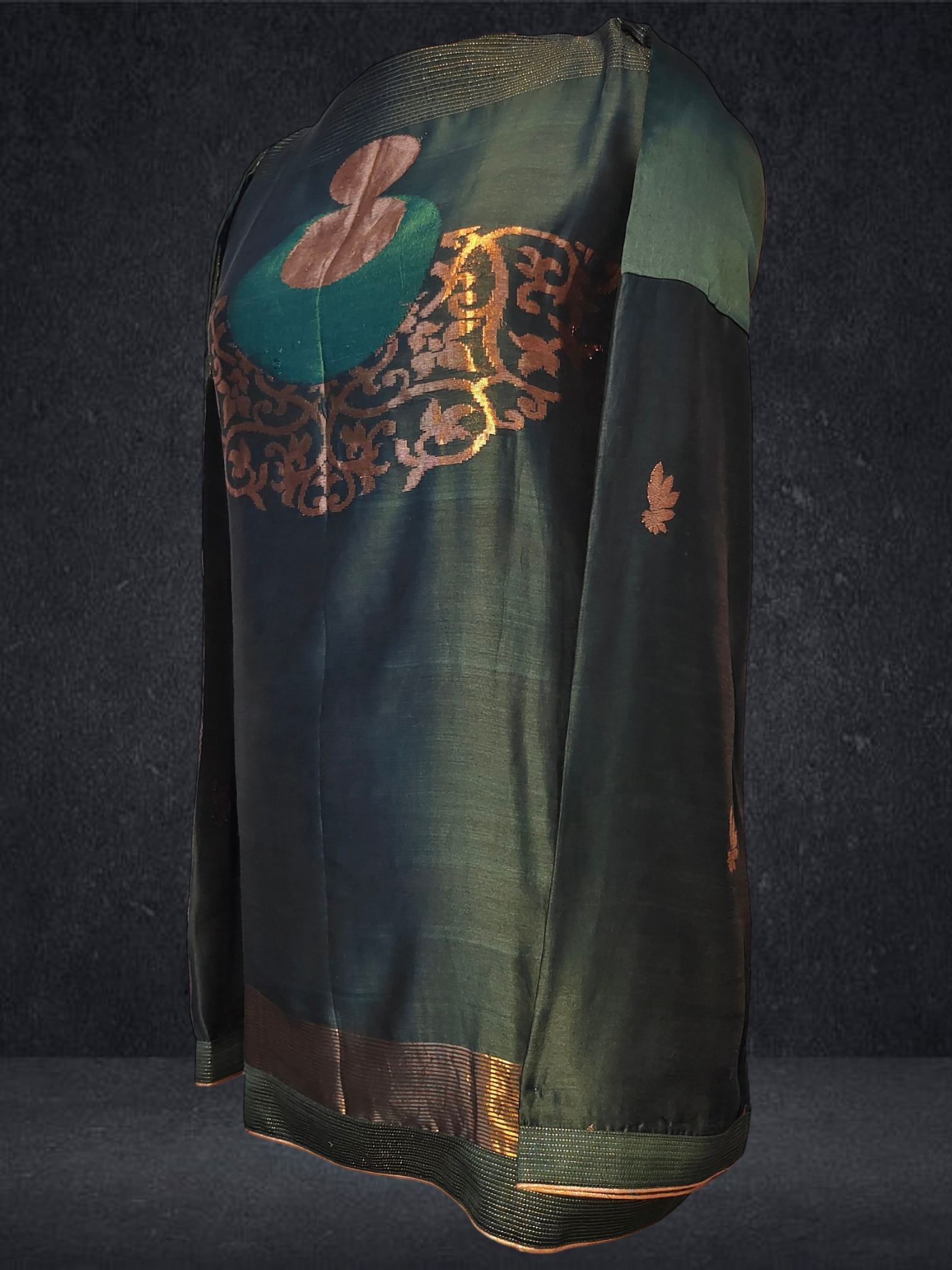 Semi Stitched Chanderi Zariwoven Short Tunic VISHAL KAPUR STUDIO
