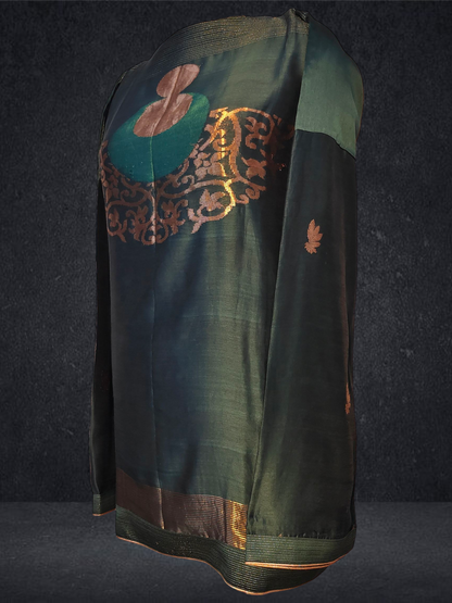 Semi Stitched Chanderi Zariwoven Short Tunic VISHAL KAPUR STUDIO