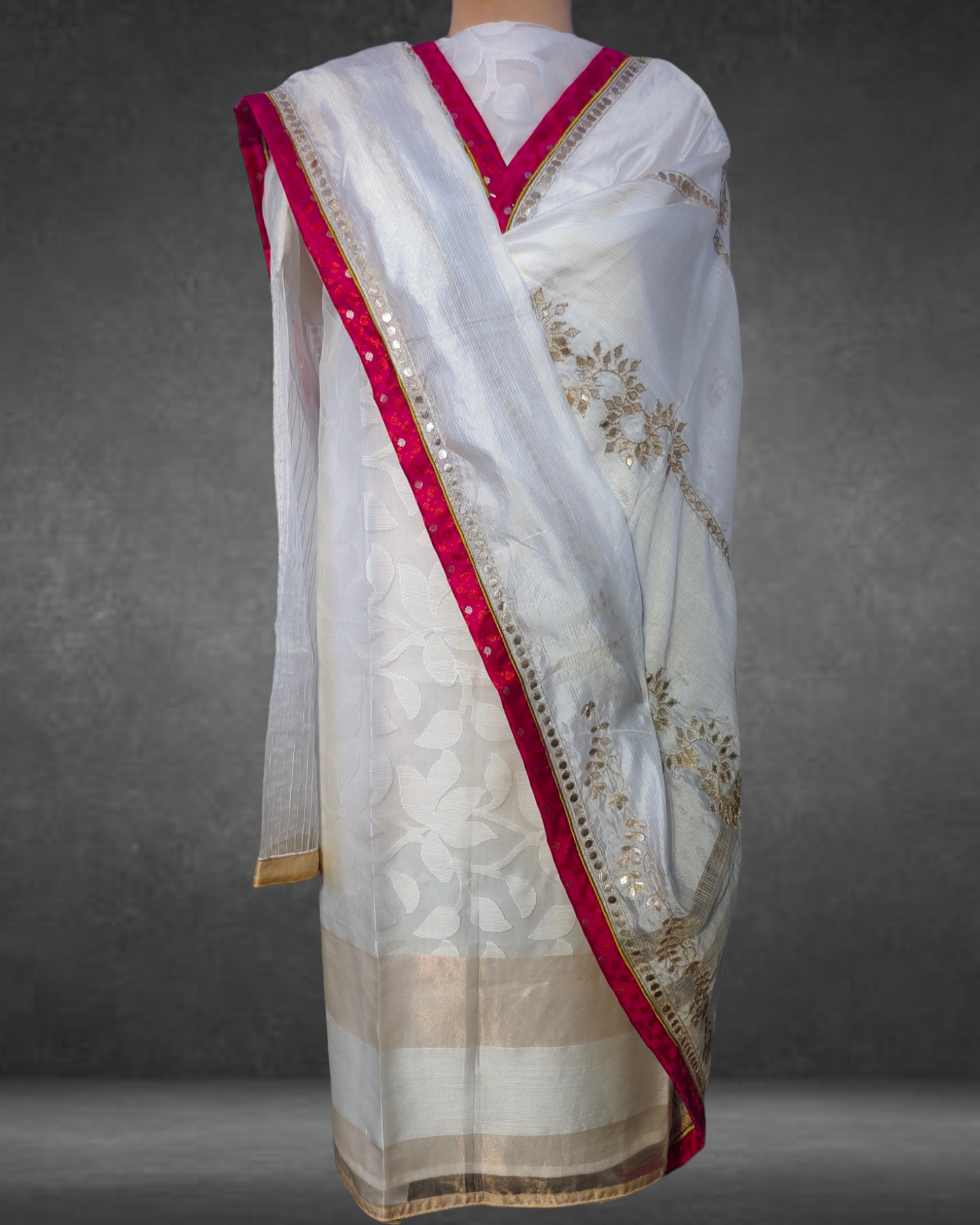 Semi Stitched Formal Chanderi suitset