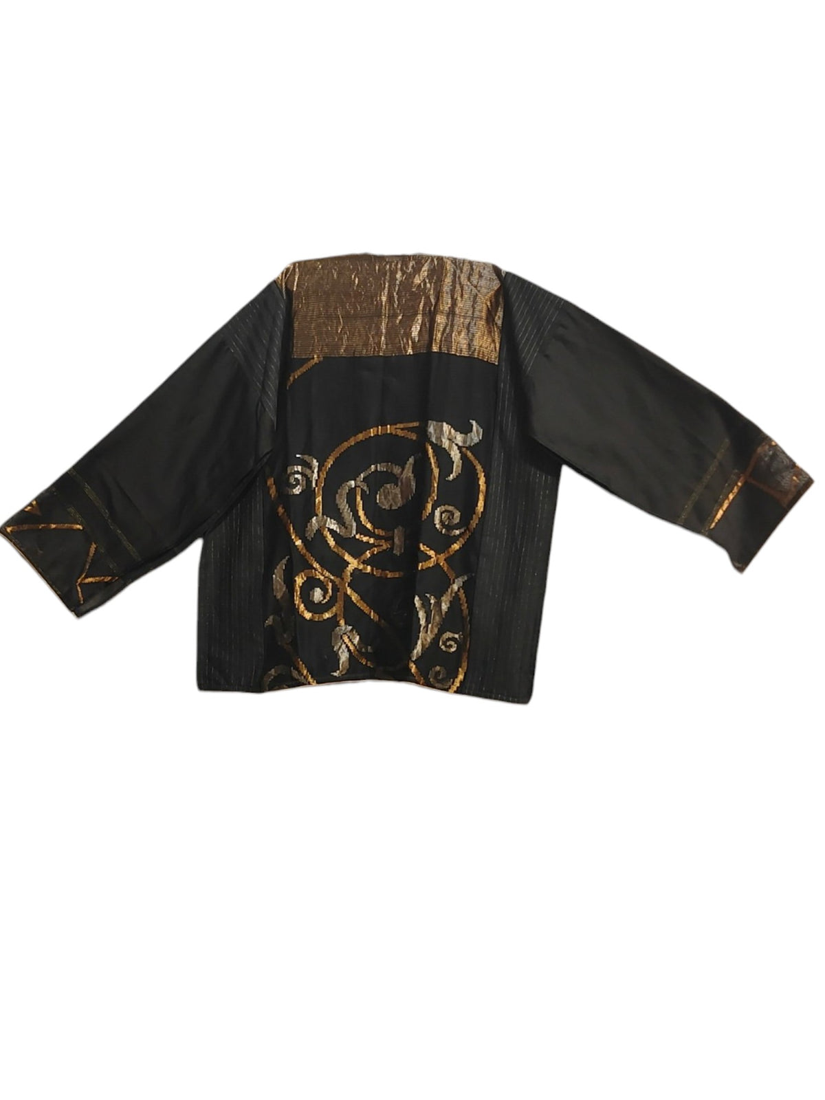SemiStitched zariwoven Black chanderi Tunic