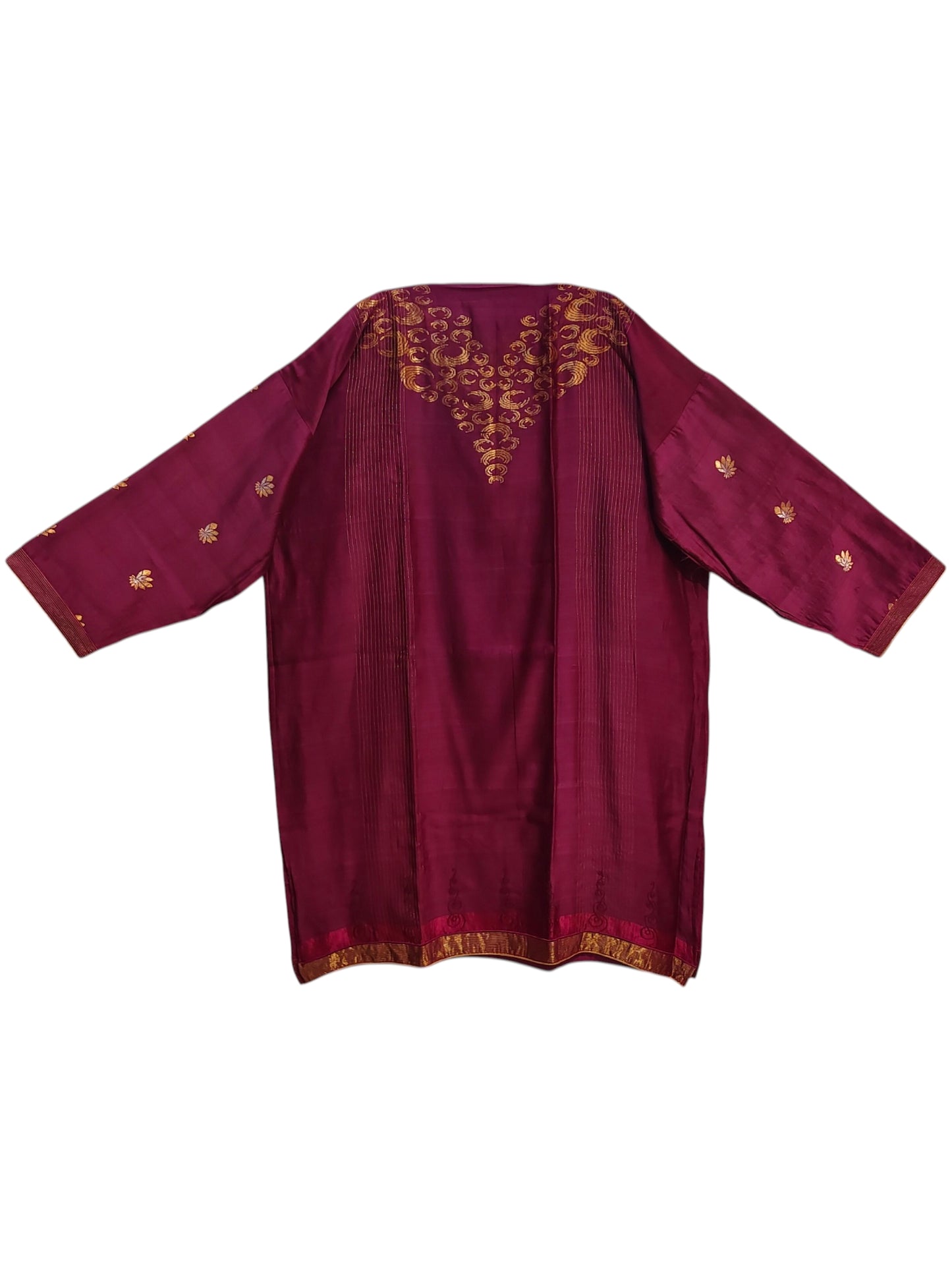 Semi Stitched Chanderi Formal Suitset