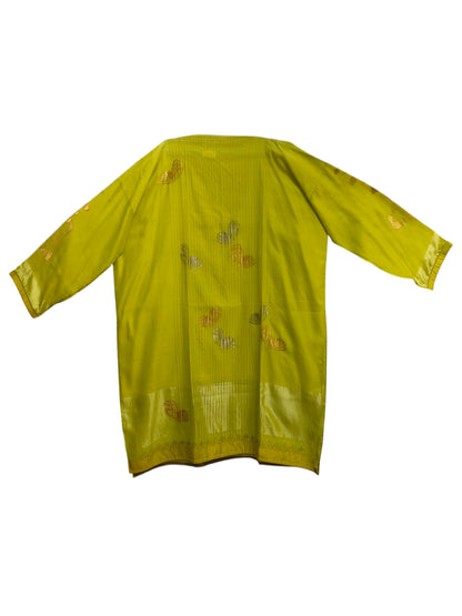 Semi Stitched Chanderi Formal Suitset