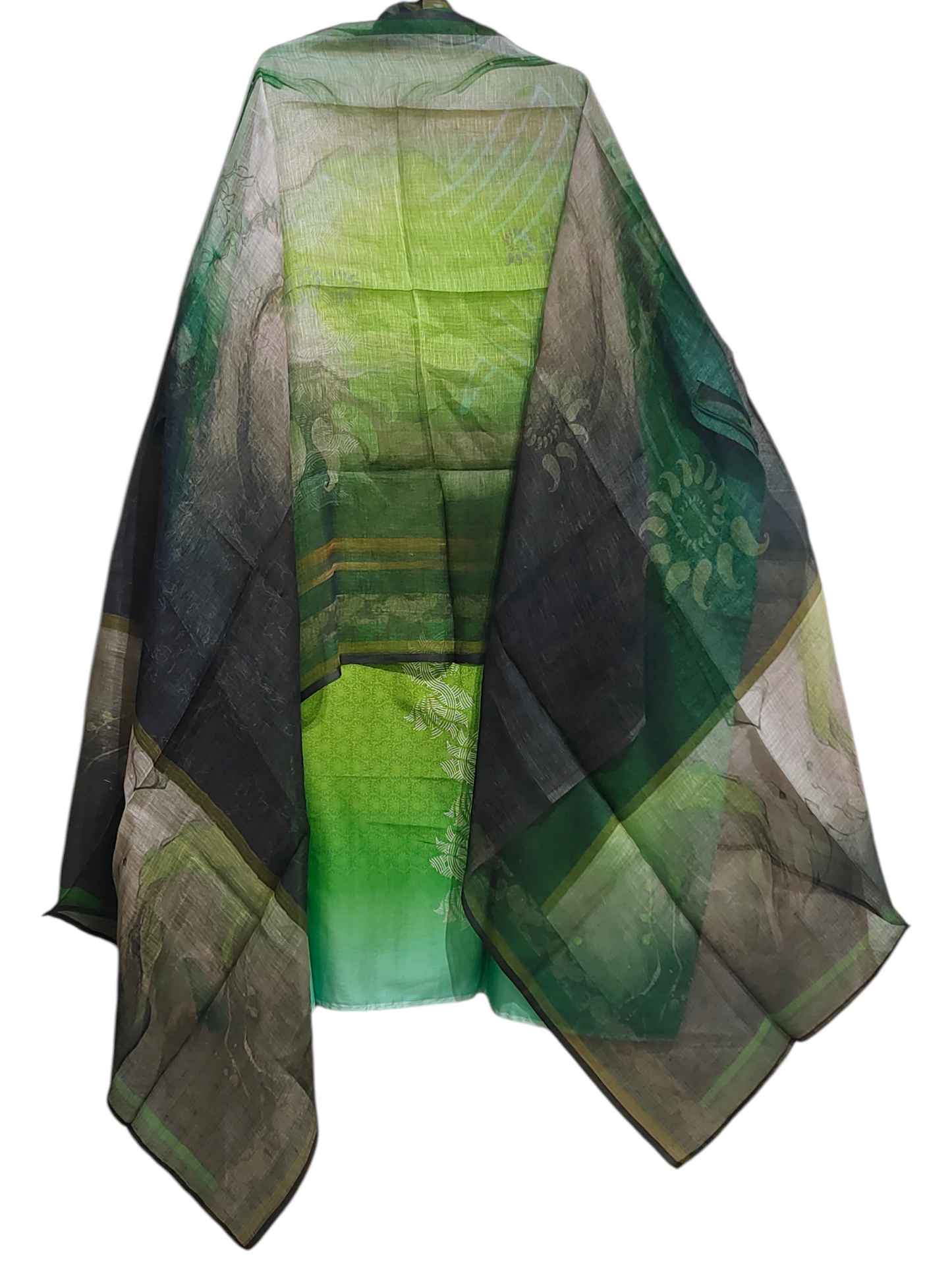 Semi Stitched Chanderi Casual Suitset