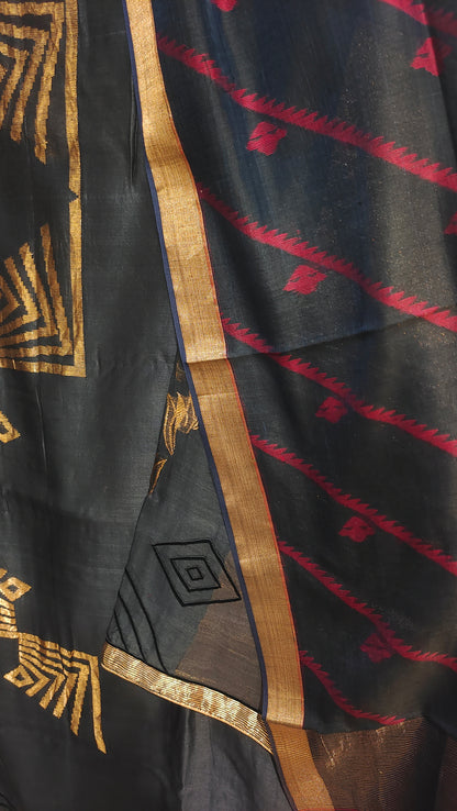 Semi Stitched Formal chanderi Suitset