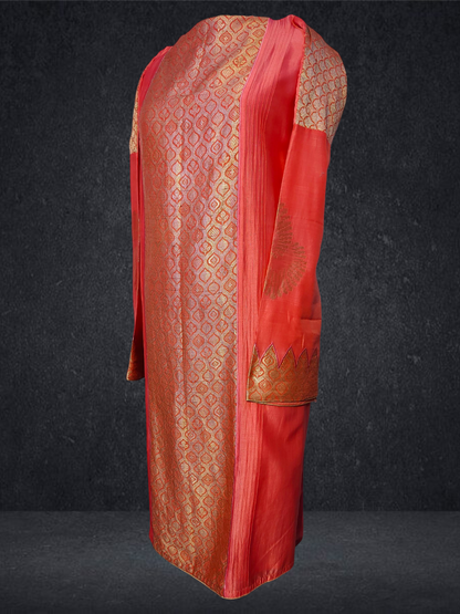 Semi Stitched Formal chanderi Kurta