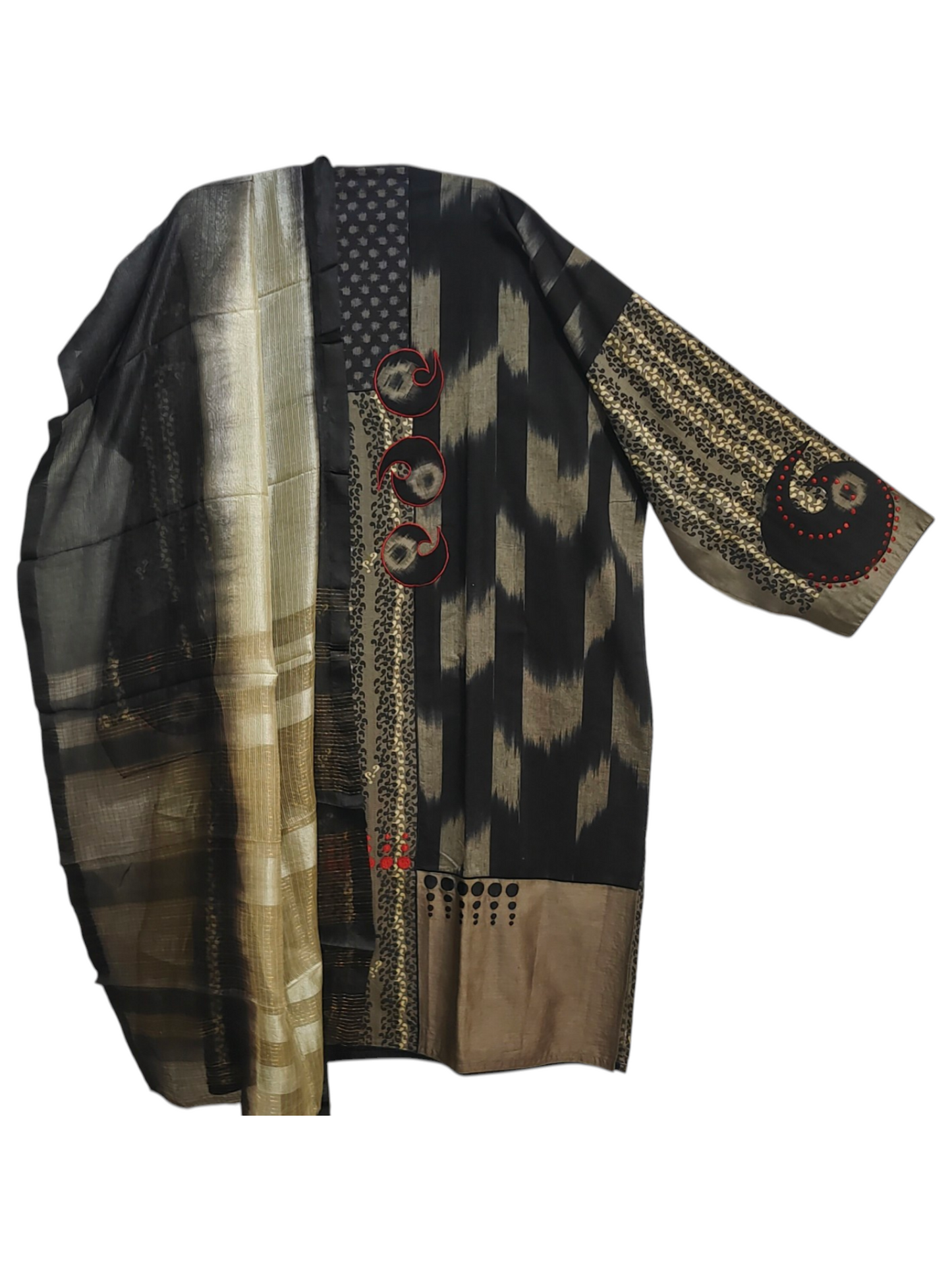 Semi Stitched Chanderi Formal Suitset