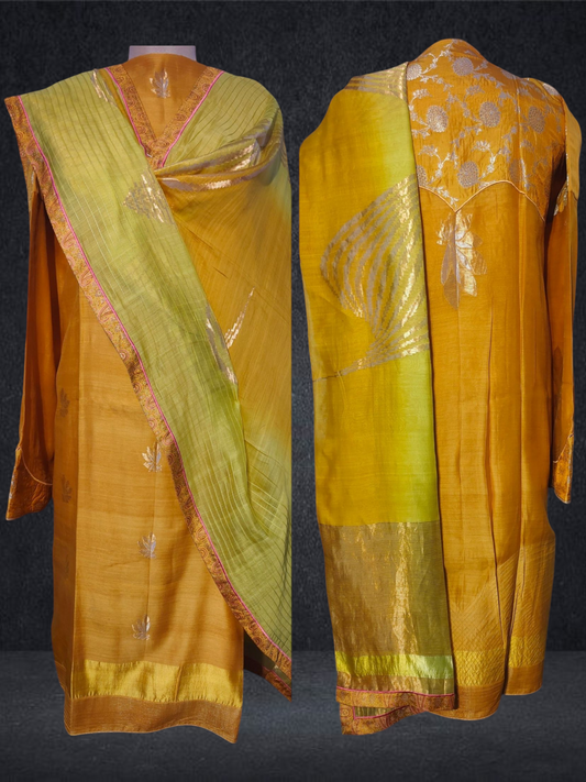 Semi Stitched Formal chanderi Suitset VISHAL KAPUR