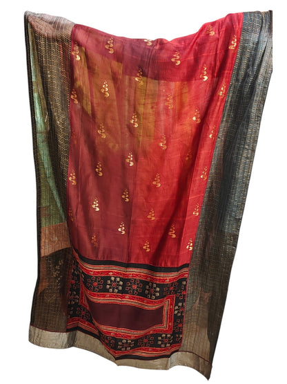 Semi Stitched Chanderi Formal Suitset