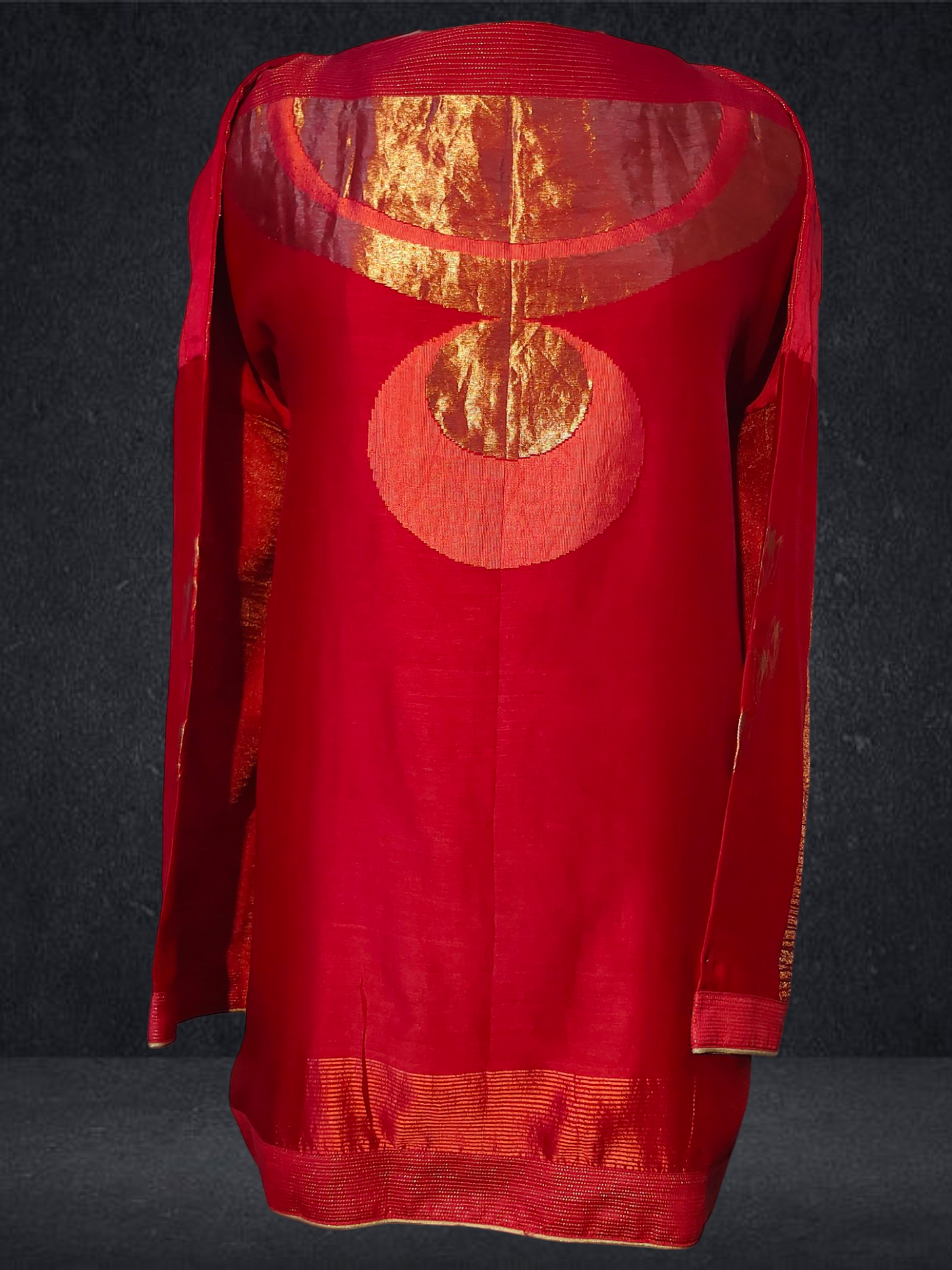 Semi Stitched Chanderi Zariwoven Short Tunic VISHAL KAPUR STUDIO