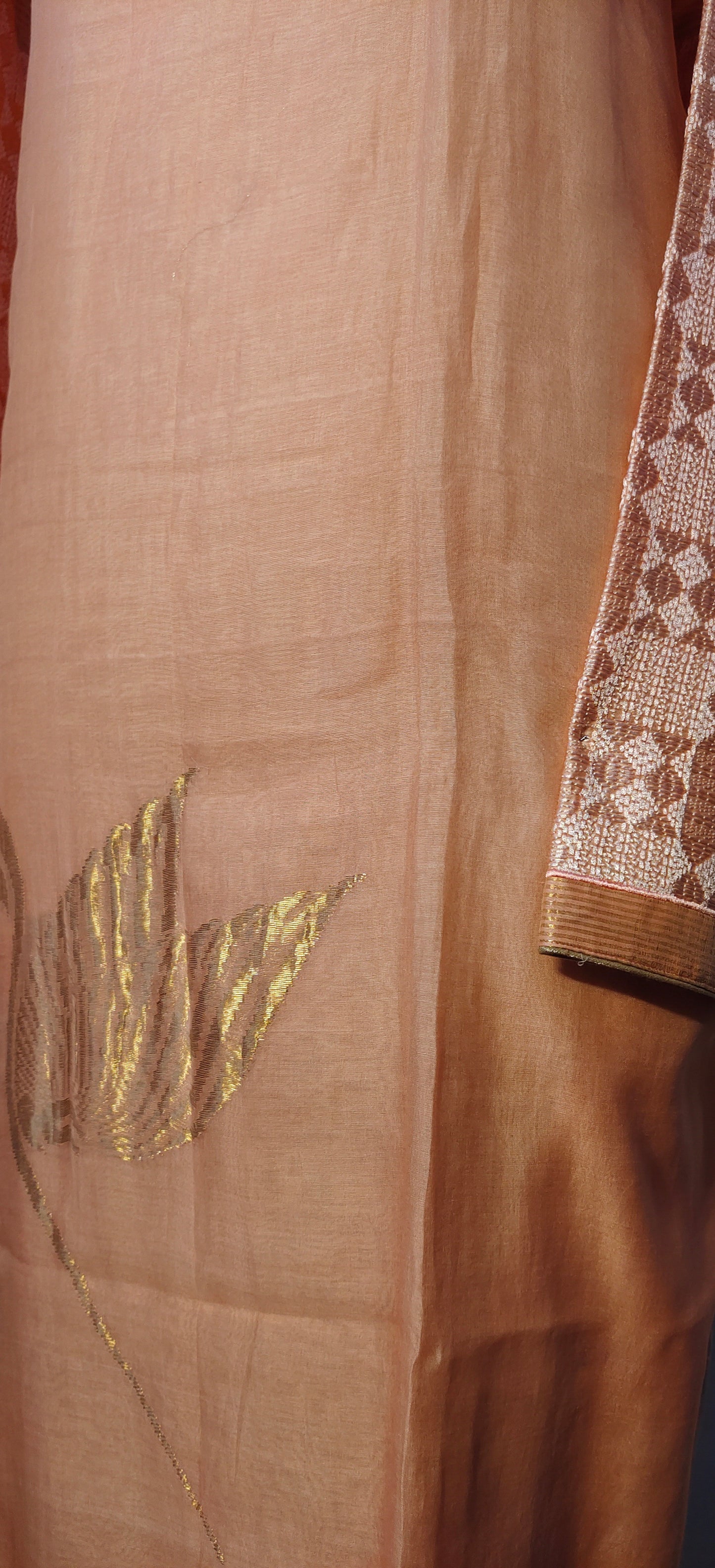 Semi Stitched Formal chanderi Suitset