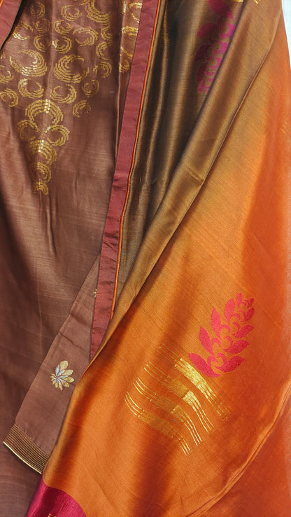 Semi Stitched Formal Chanderi Suitset