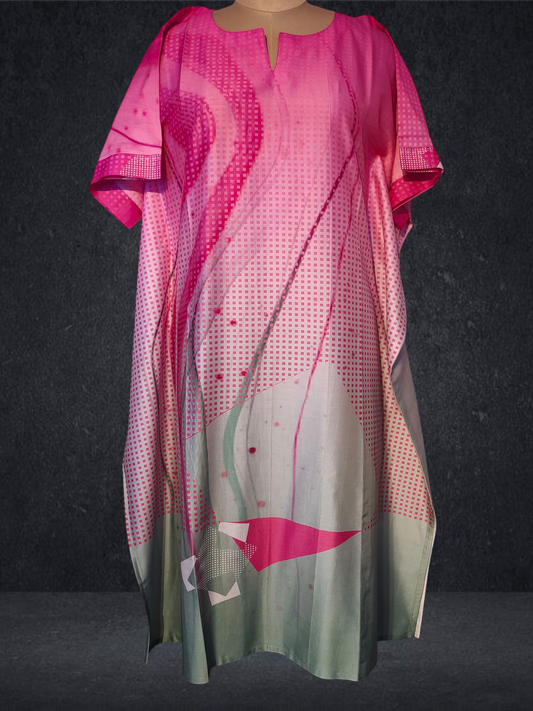 Stitched Chanderi Digital Printed Kaftan VISHAL KAPUR STUDIO