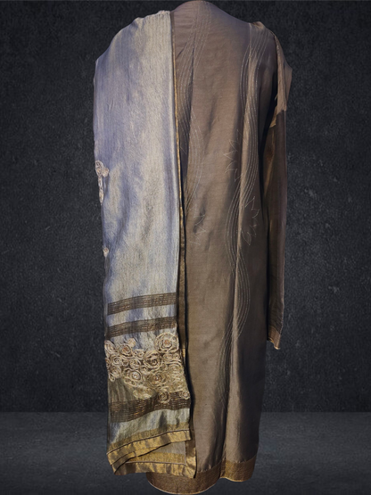 Semi Stitched Formal chanderi Suitset