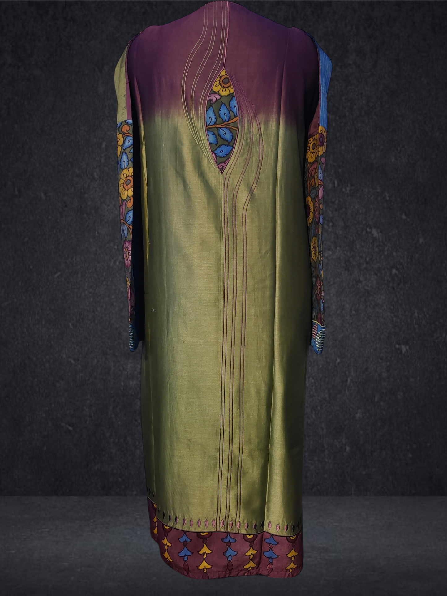 Semi Stitched Chanderi kurta