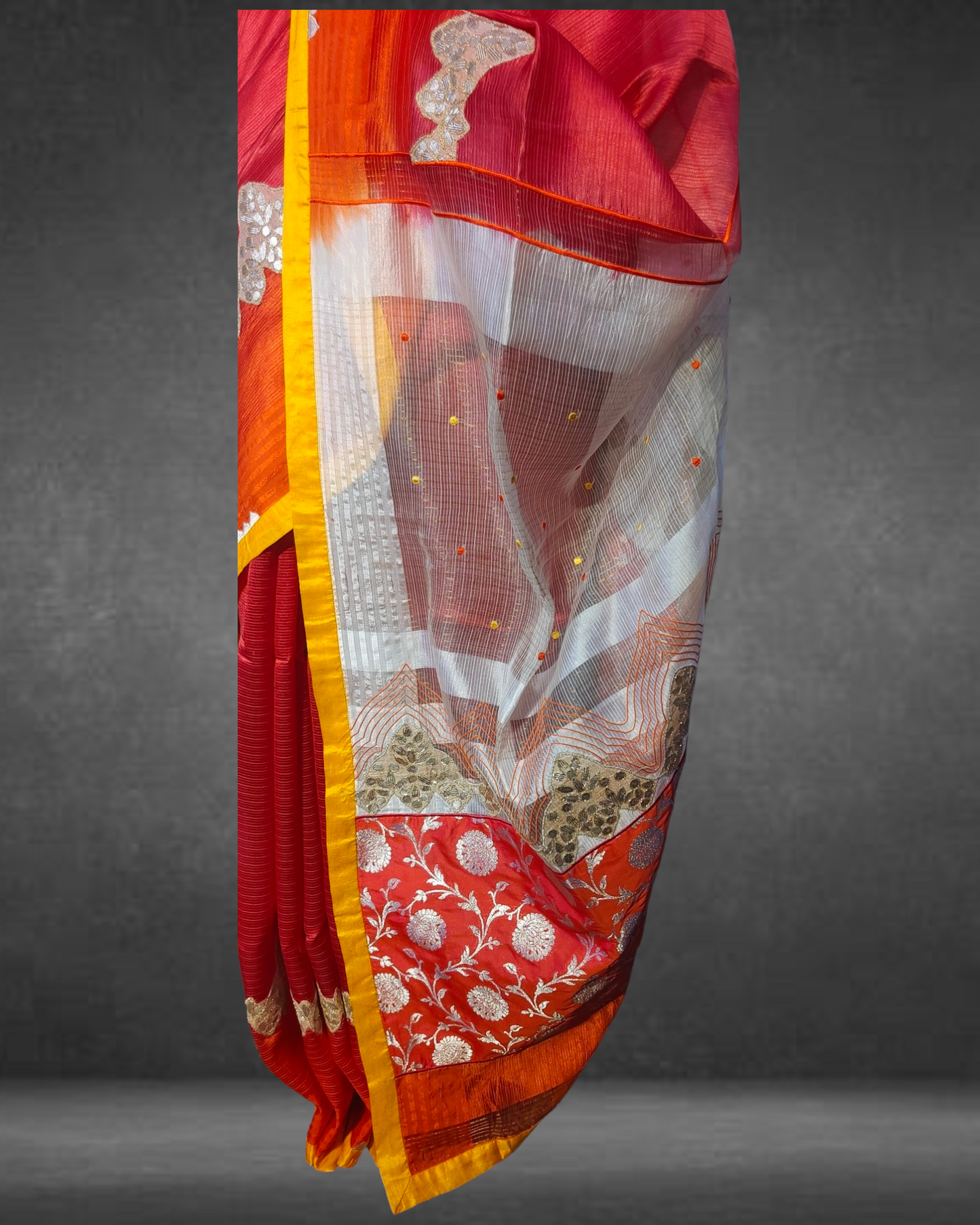 Formal Silk Gota Saree(VKSR05MAY09) VISHAL KAPUR STUDIO