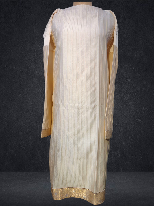 Semi Stitched Chanderi kurta
