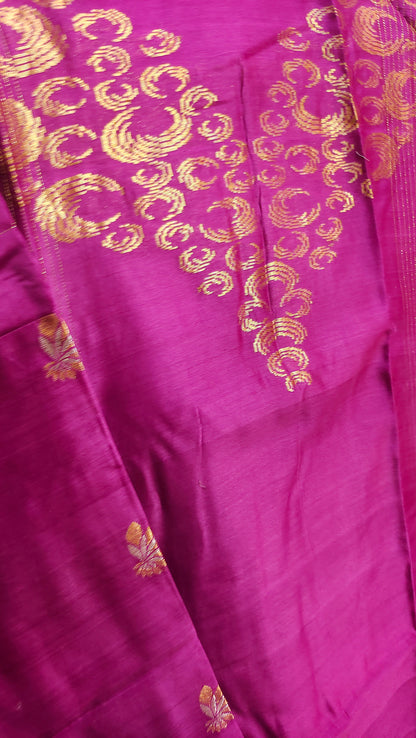 Semi Stitched Formal Chanderi Suitset