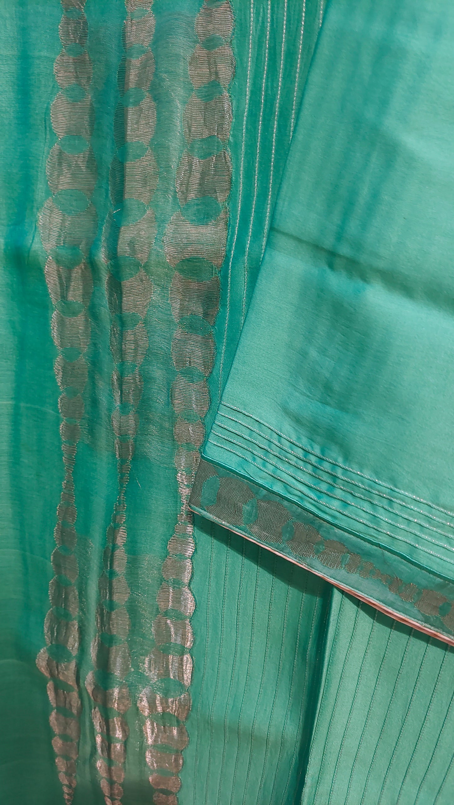Semi Stitched Chanderi  Formal kurta