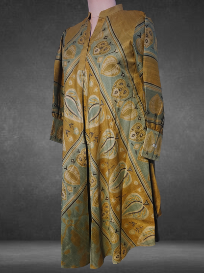 Silk Ajrakh Dress