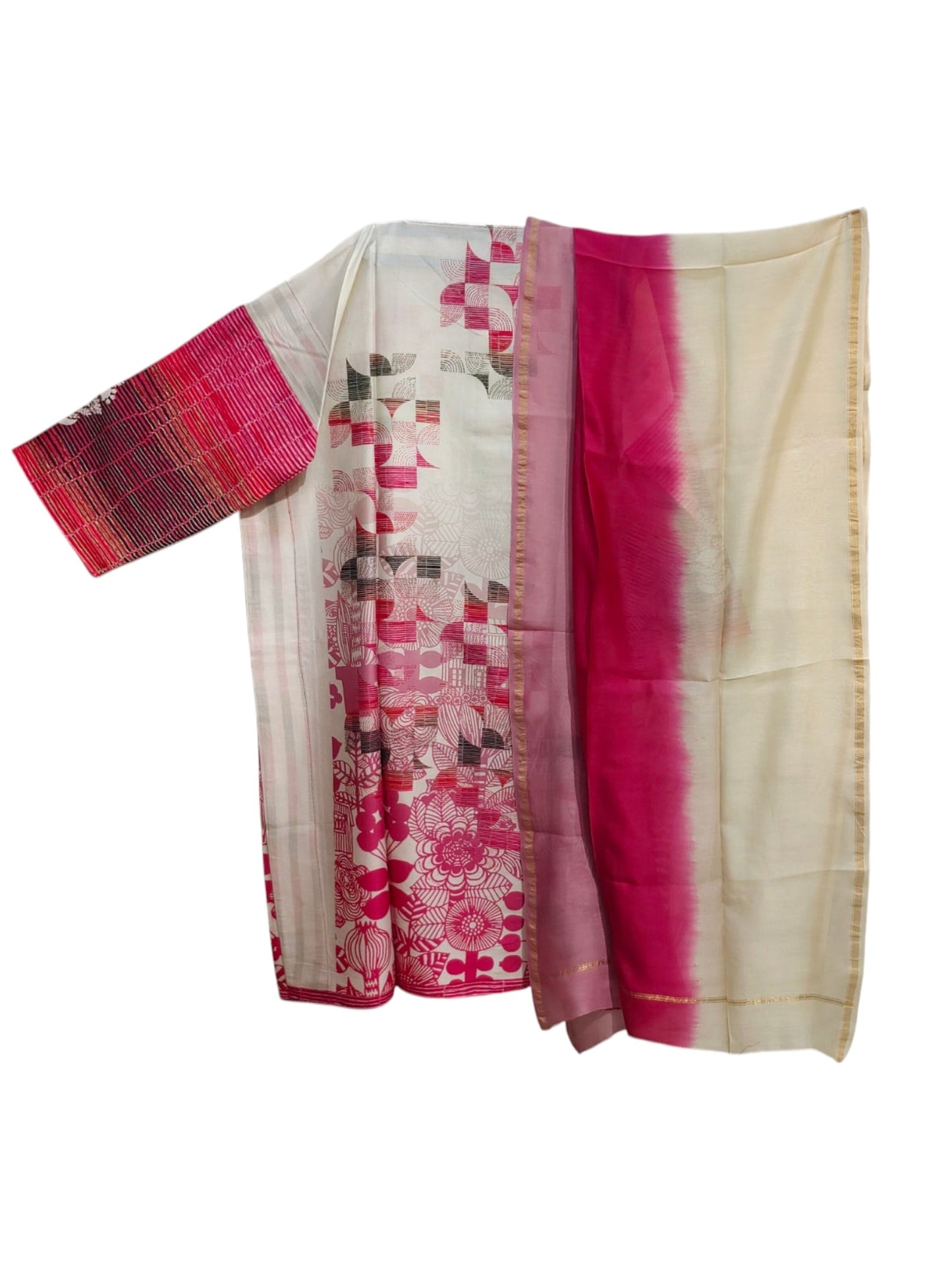 Semi Stitched Chanderi Casual Suitset VISHAL KAPUR