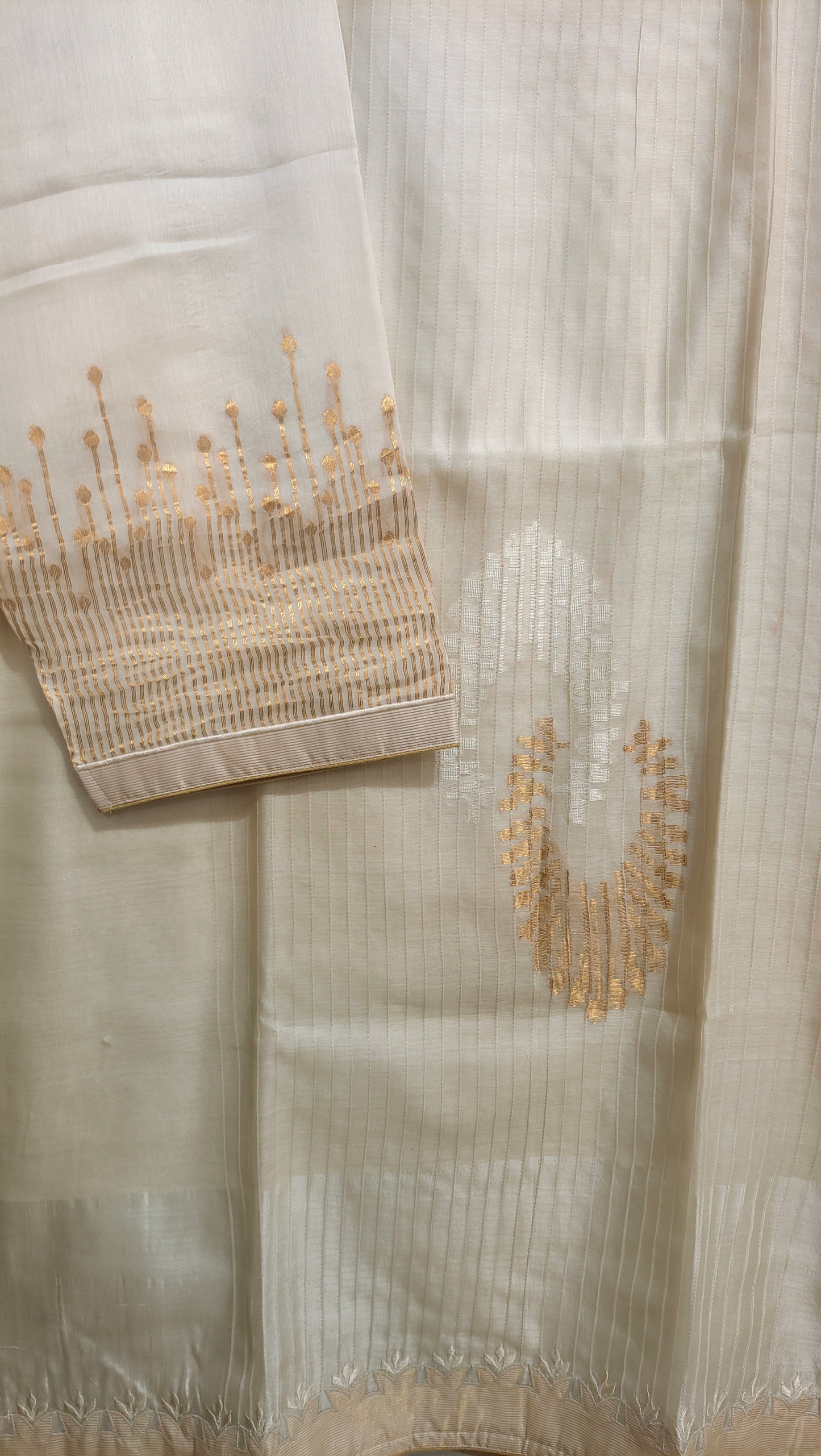 Semi Stitched Formal chanderi Suitset