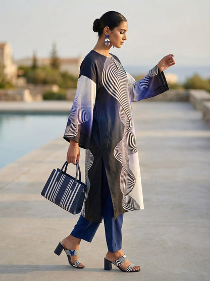 Semi Stitched Cotton satin Casual Suitset