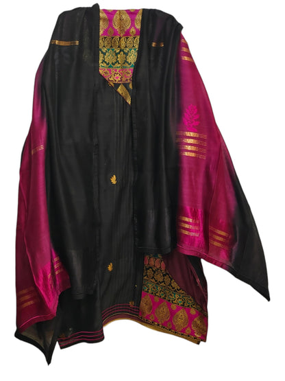 Semi Stitched Chanderi Formal Suitset