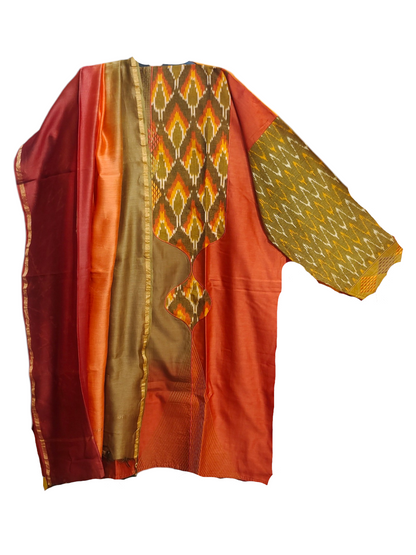 Semi Stitched Chanderi Formal Suitset