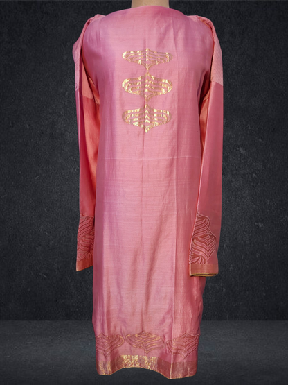 Semi Stitched Formal chanderi Suitset