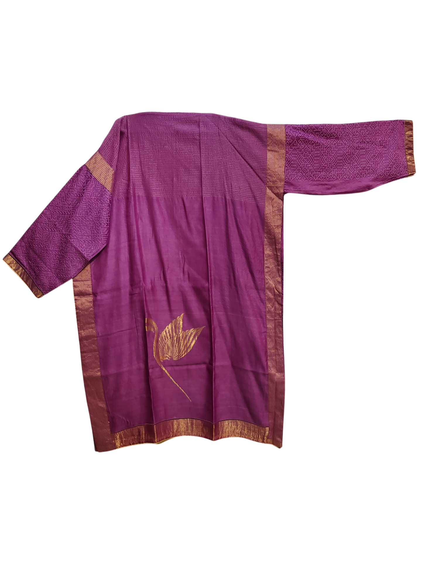 Semi Stitched Casual Chanderi Suitset