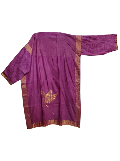 Semi Stitched Casual Chanderi Suitset