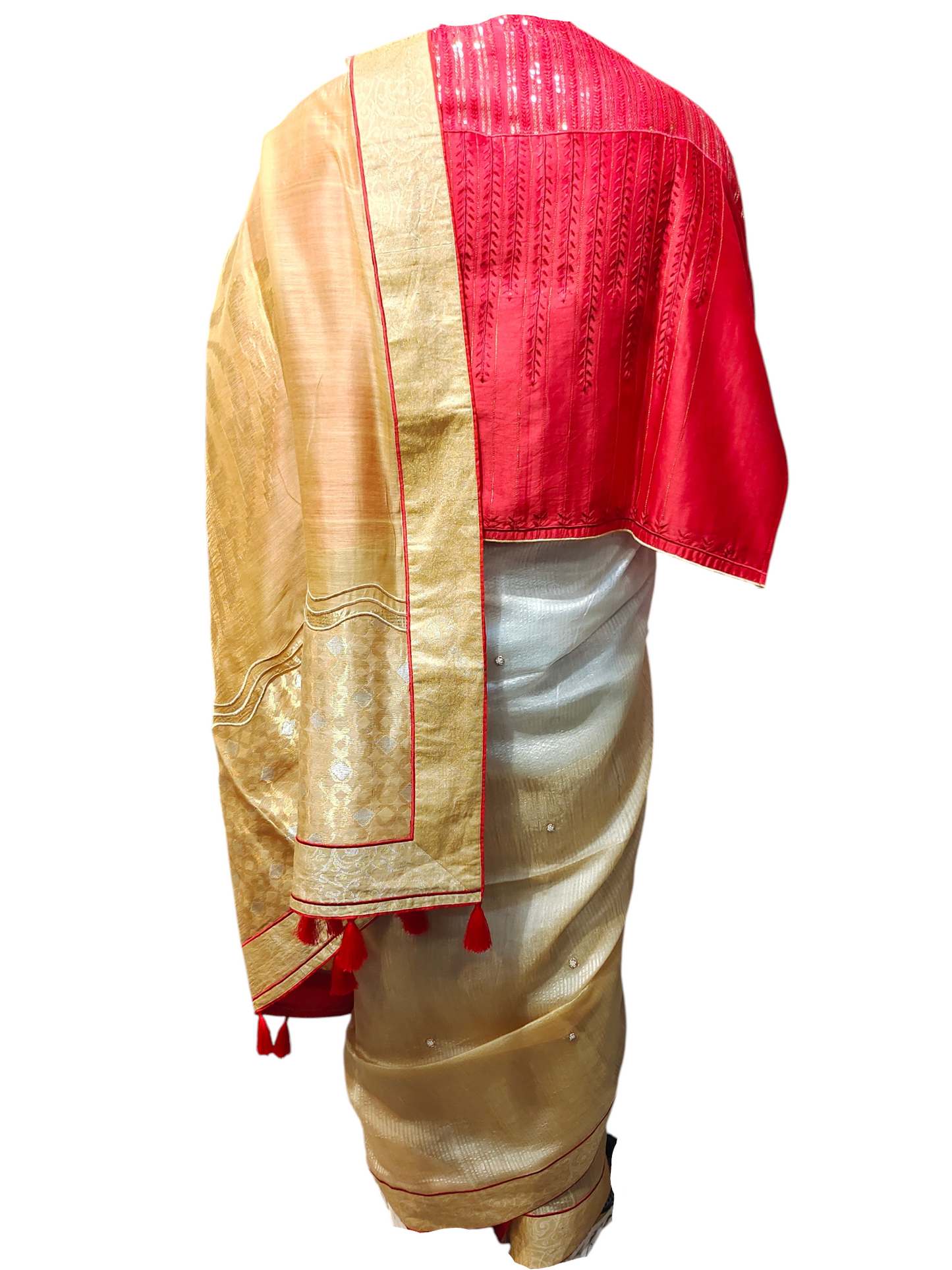 Formal Chanderi Silk Zari Woven Saree