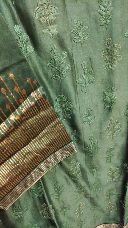 Semi Stitched Formal Chanderi Suitset