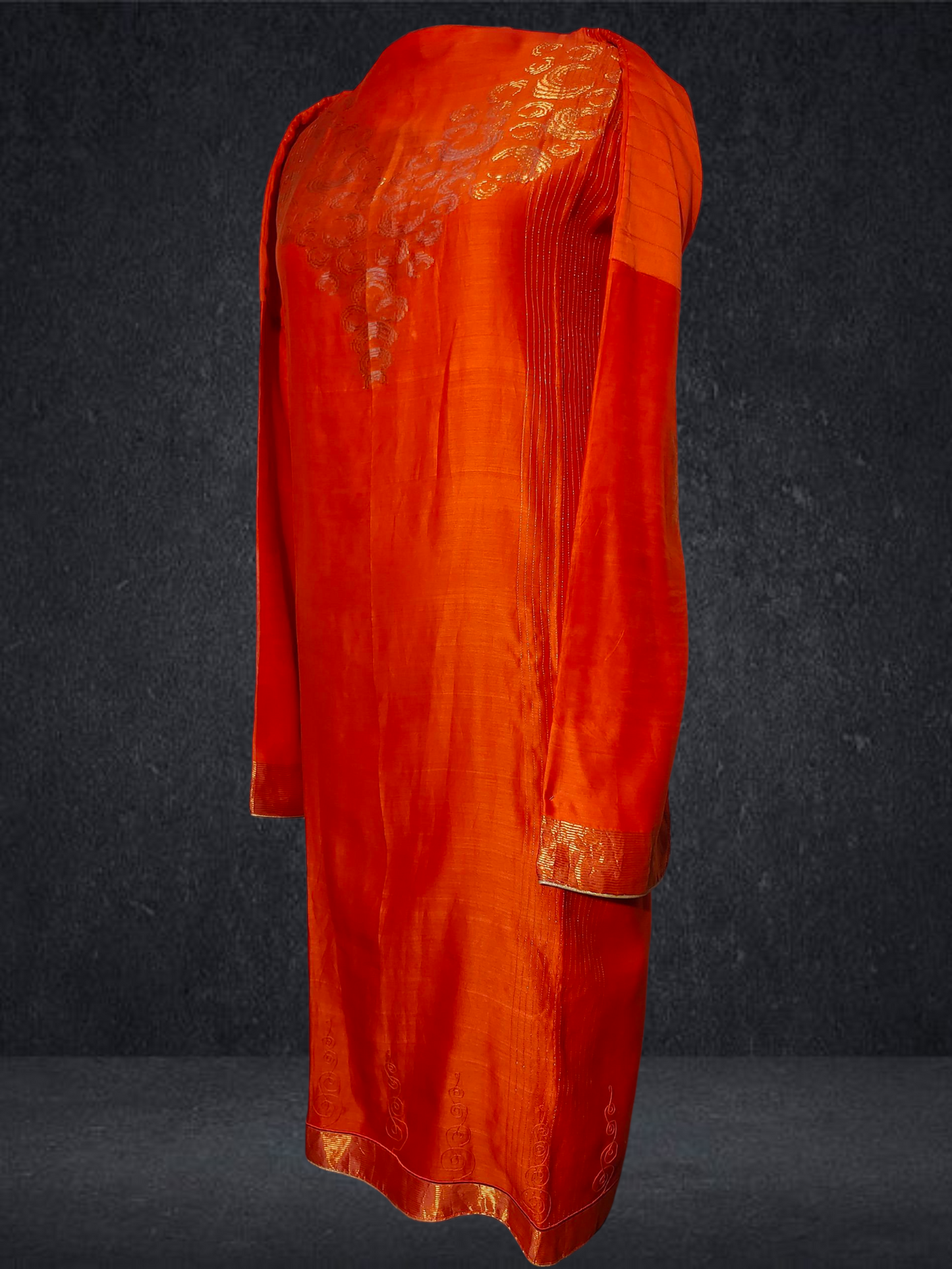 Semi Stitched Formal chanderi Kurta