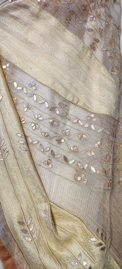 Semi Stitched Formal chanderi Suitset