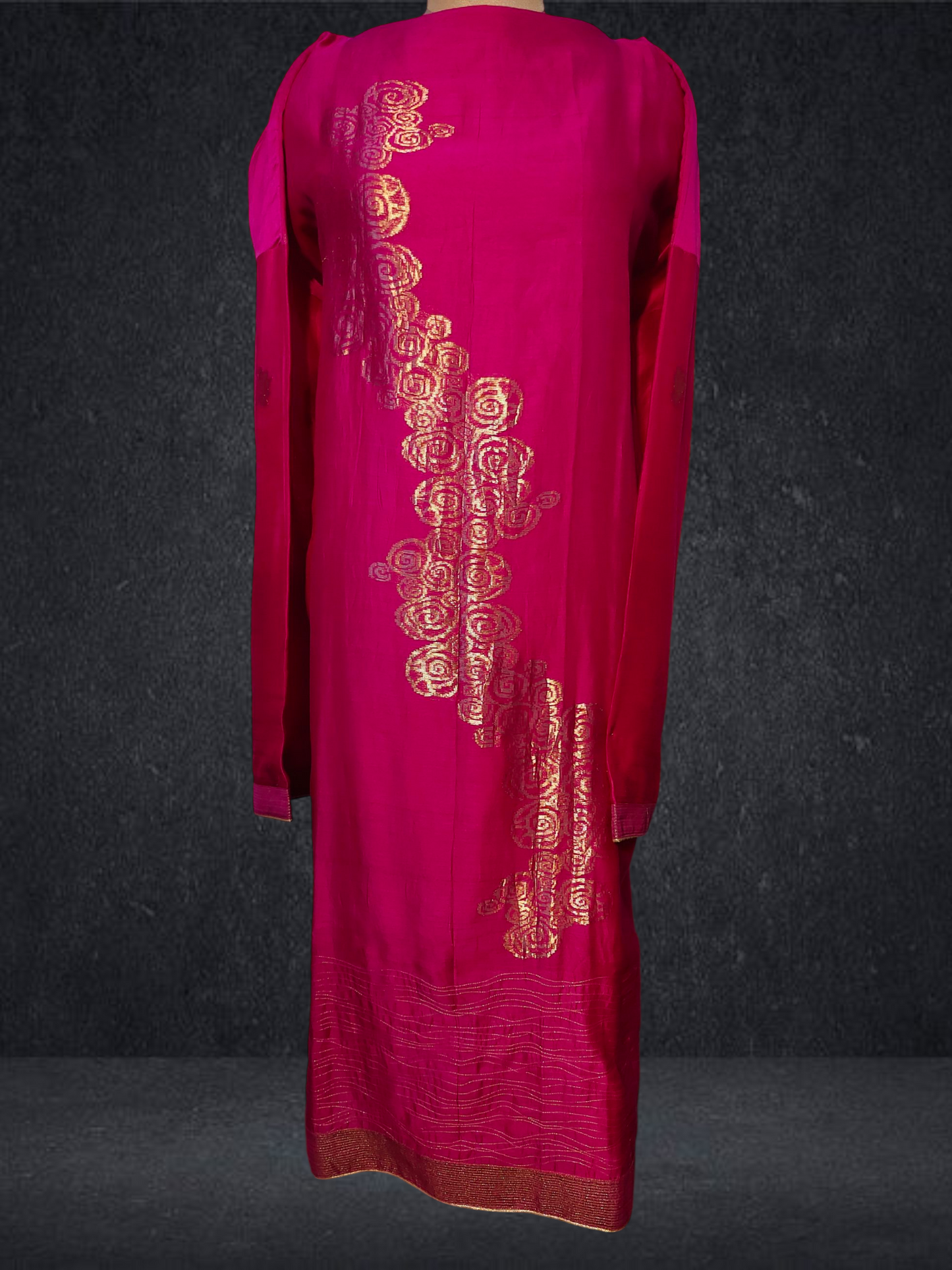 Semi Stitched Formal chanderi Suitset