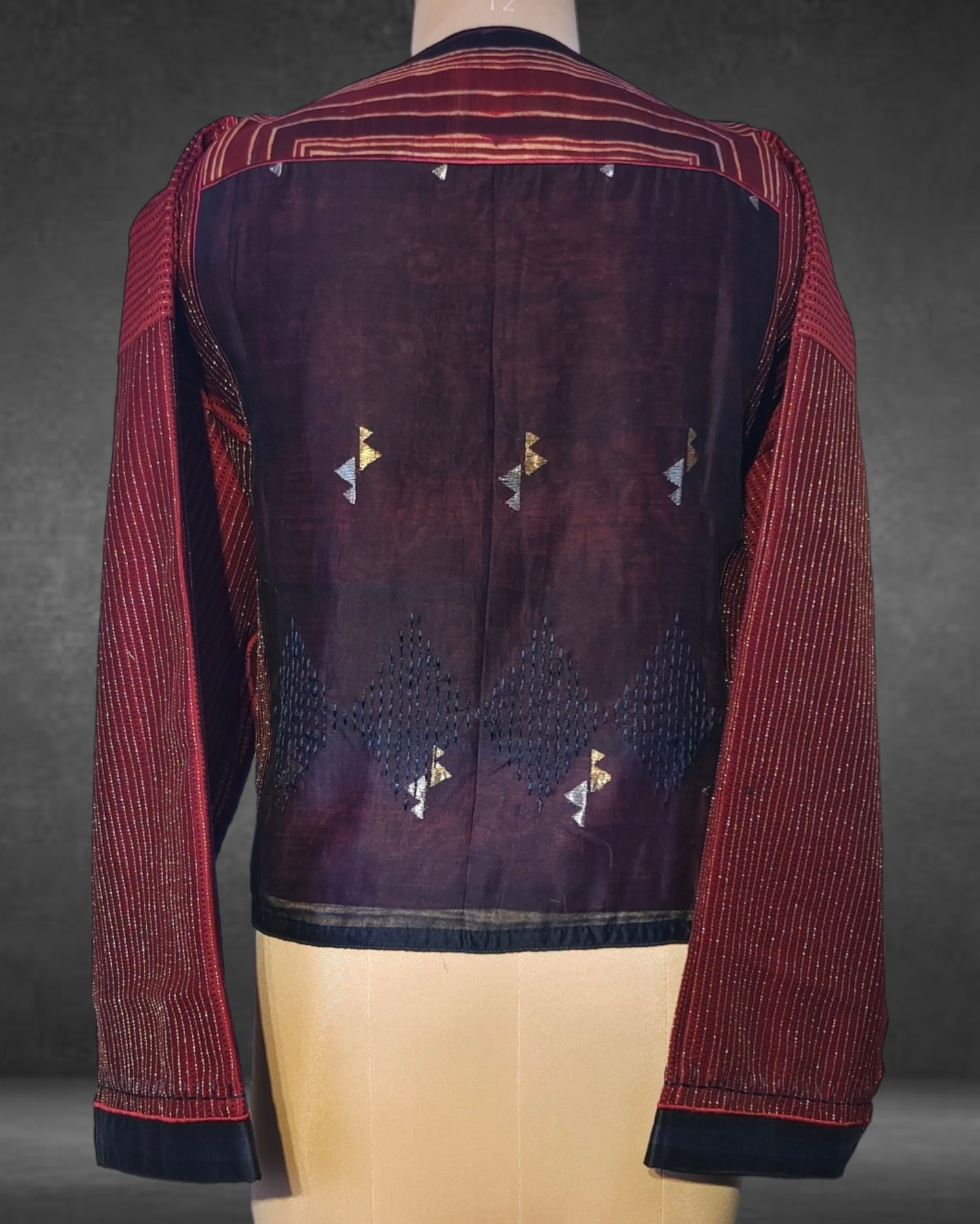 Semistitched Chanderi Silk Ajrakh Formal Ɓlouse