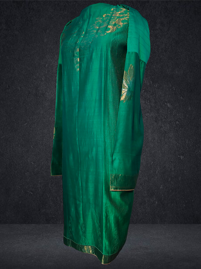 Semi Stitched Formal chanderi Kurta