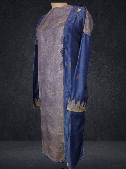 Semi Stitched Formal chanderi Kurta