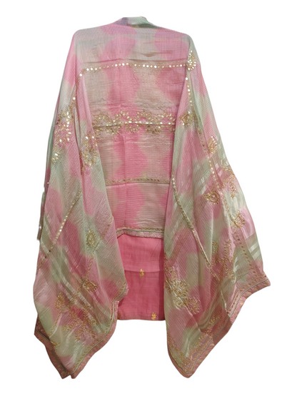 Semi Stitched Formal chanderi Suitset