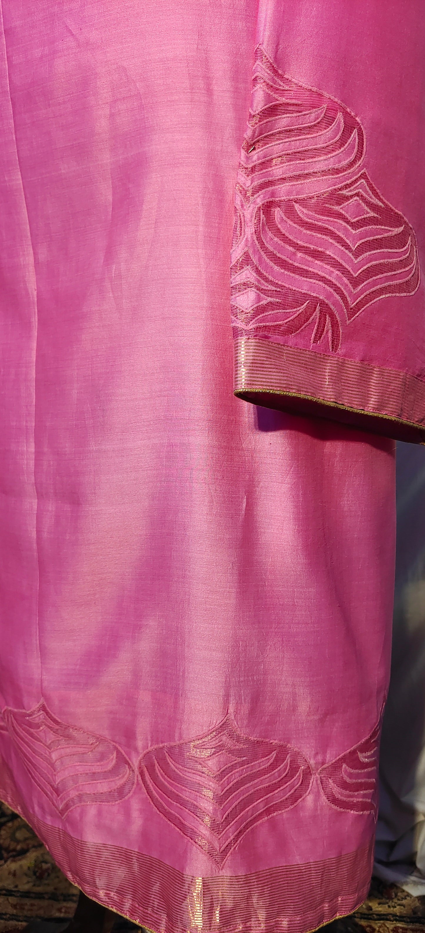 Semi Stitched Formal chanderi Suitset