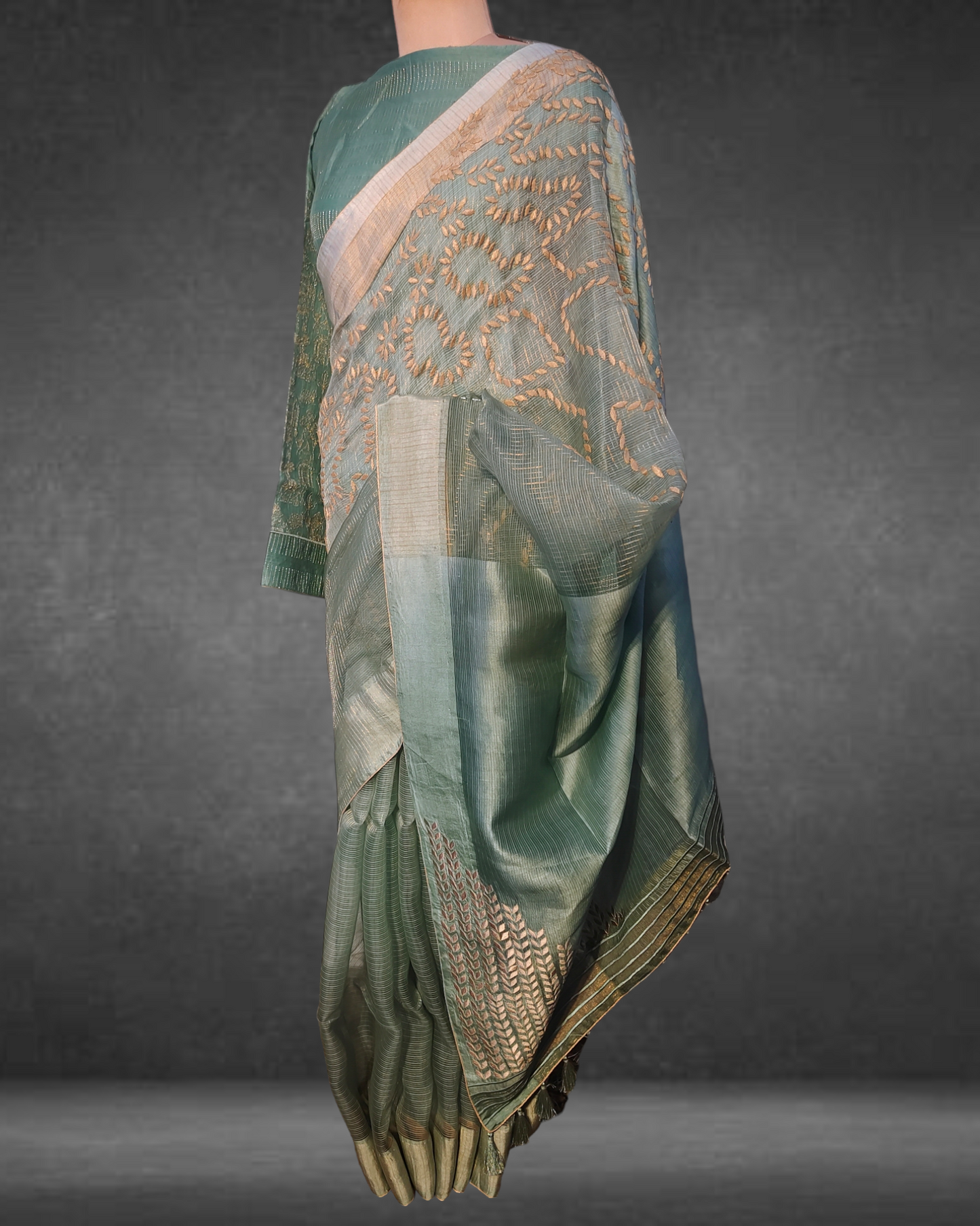 Formal Silk Katab Applique Saree(VKSR05MAY08) VISHAL KAPUR STUDIO