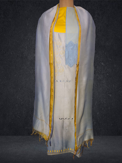 Semi Stitched Formal chanderi Suitset VISHAL KAPUR