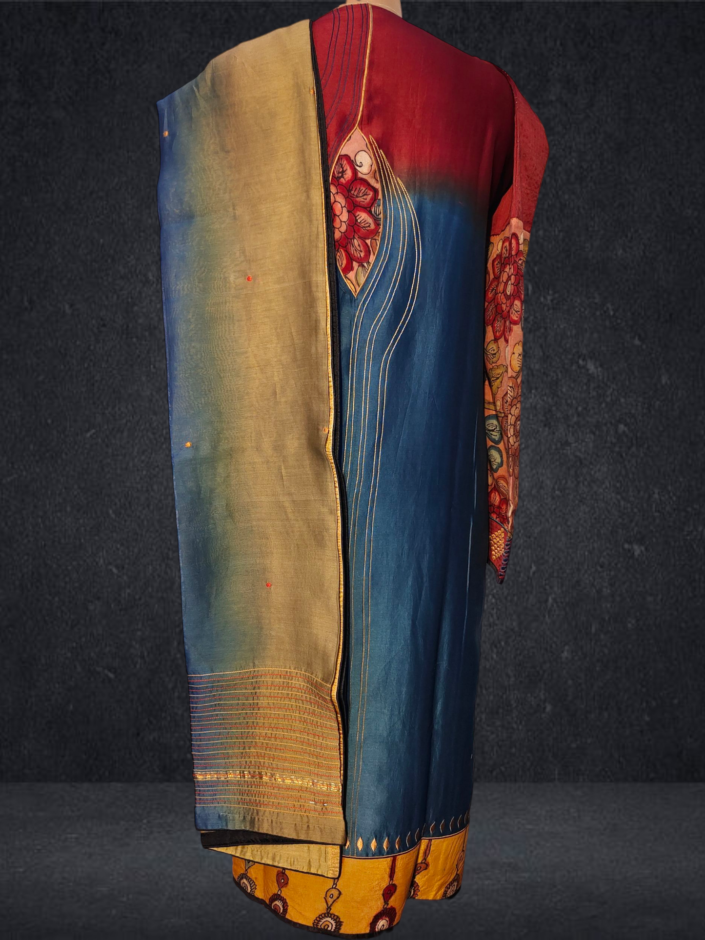 Semi Stitched Formal chanderi Suitset