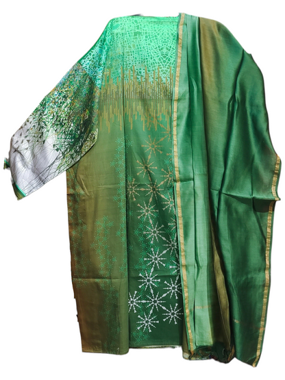 Semi Stitched Cotton Casual Suitset