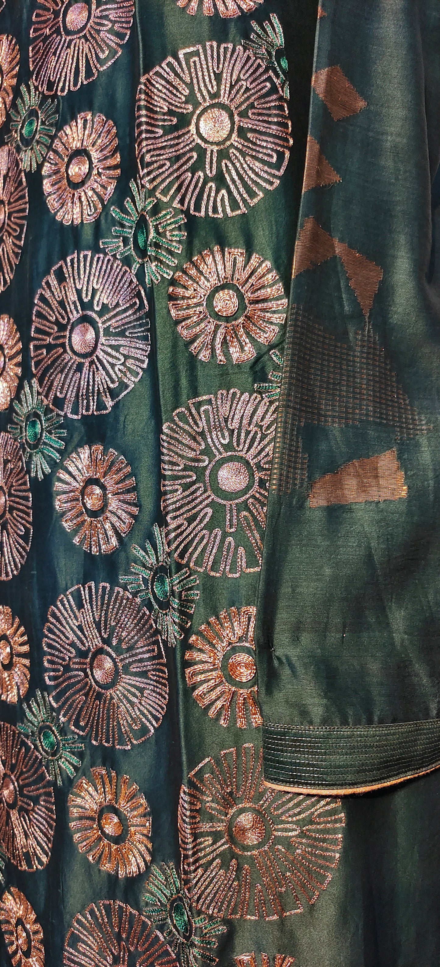 Semi Stitched Formal chanderi Kurta