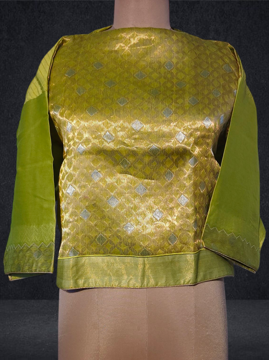 Semistitched Chanderi Ɓlouse