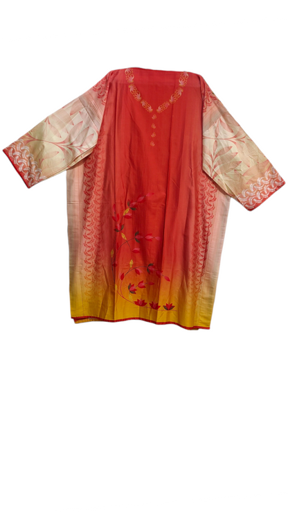 Semi Stitched Chanderi Casual Suitset